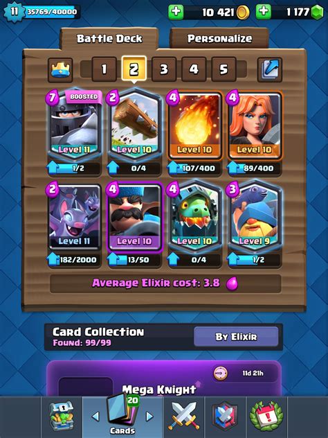 I made a mega knight deck to exploit the boost. Should I change something? : r/ClashRoyale