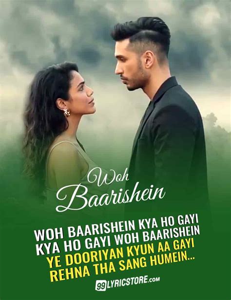 Woh Baarishein Lyrics Arjun Kanungo Shriya Pilgaonkar 99lyricstore