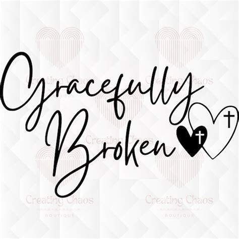 Gracefully Broken Digital Download File SVG PNG JPEG Cross | Etsy