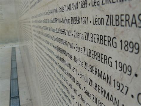 M Morial De La Shoah Le Mur Des Noms Zakhor Online