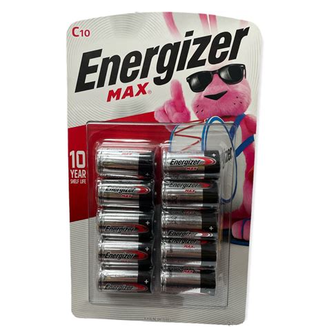 Energizer C Batteries Max C Cell Battery Premium Alkaline 10 Count