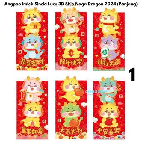 Jual Angpao Imlek Sincia Lucu D Shio Naga Dragon Panjang