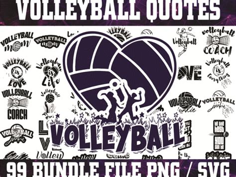 Bundle 100 Volleyball Quotes SVG / PNG, Volleyball Life Bunlde, Volleyball Athlele Ai, Sport Svg ...