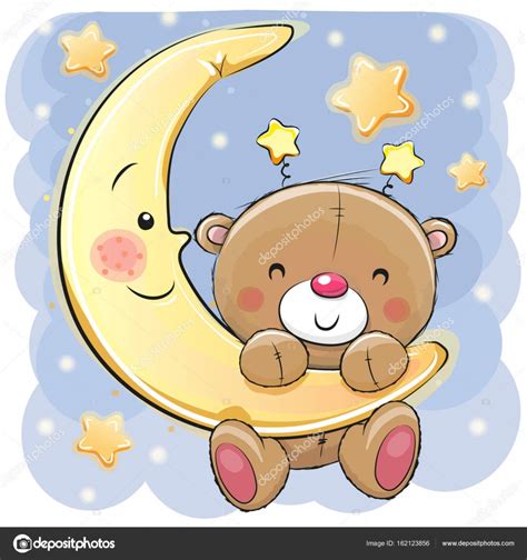 Teddy Bear on the moon — Stock Vector © Reginast777 #162123856