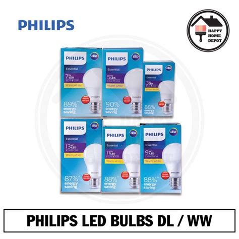 Philips Essential Led Daylight Warm White Bulb W W W W