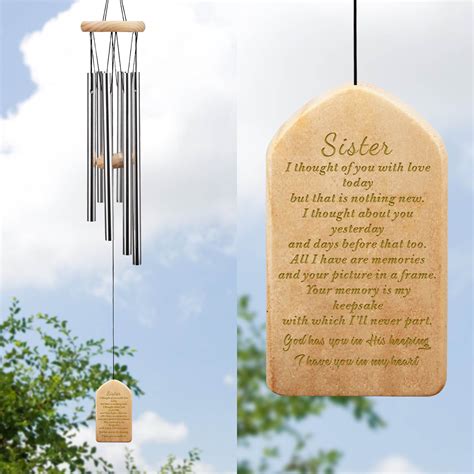 Personalized Sister Memorial Wind Chime Sympathy Wind Chime Etsy