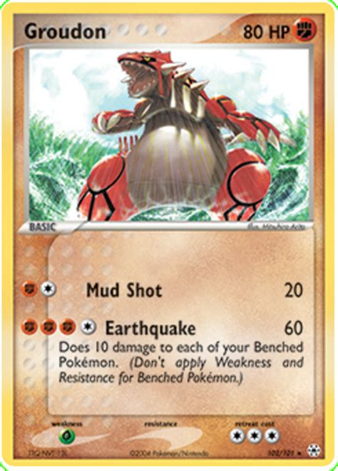 Groudon 102 EX Hidden Legends Pokémon karty