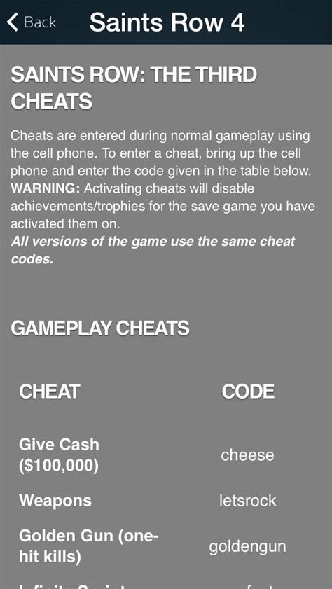 Guide Tips For Sr Cheats Edition For All Saints Row Games Apps