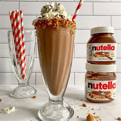 Nutella Milkshake Recipe 3 Ingredients Happy Honey Kitchen