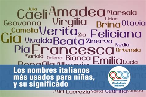 Los Nombres Italianos Más Usados Para Niñas Y Su Significado