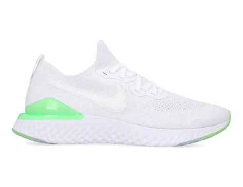 Nike Men S Epic React Flyknit Shoe White White Lime Blast Catch Co Nz