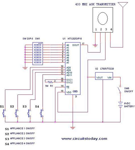 Transmitter And Receiver Circuit Diagram For Rf Circuit Diagram