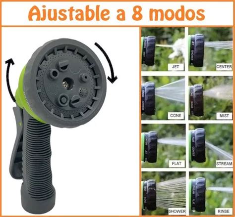 Pistola De Riego Jardin Boquilla Presion Manguera Universal MercadoLibre