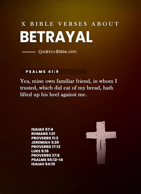 Bible Verses About Betrayal Biblical Quotes Inspirational