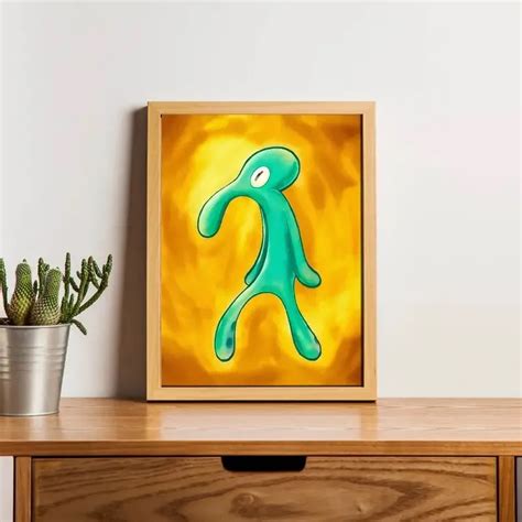 Squidward Painting Bold And Brash