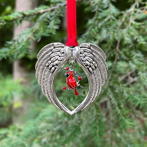 Holiday And Seasonal Christmas Angel Wing Cardinal Urn Christmas