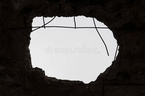 Hole In The Ceilingdestroyed Building Stock Image Image Of