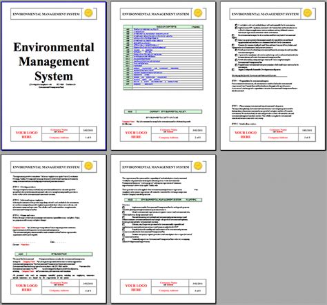 Environmental Health And Safety Management System Template