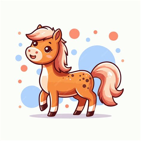 Premium Vector Free Vector Cute Horse Mascots Cartoon Vector