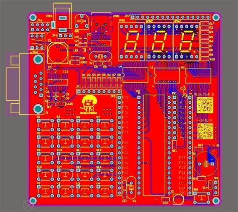 简单的51单片机开发板pcb图文件下载 有3d效果打样过了 Altium Designer