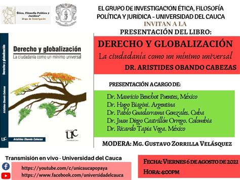 Presentaci N Del Libro Derecho Y Globalizaci N La Ciudadan A Como Un