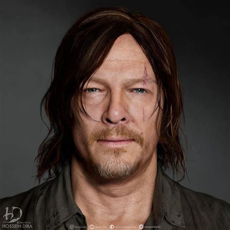 3d Portrait Model Normanreedus By Hossein Diba