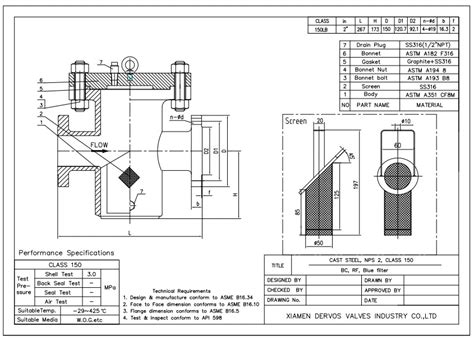 Astm A Cf M Basket Strainer Asme B Inch Lb Rf Dervos