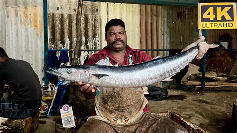 Vanjaram Fish Cutting Video Fishcuttingrs Fishcuttingrs Kasimedu