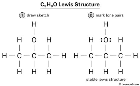 C3H8O Lewis structure - Learnool