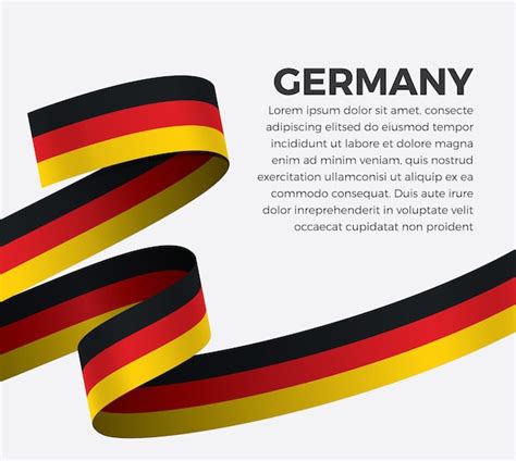 Premium Vector Germany Ribbon Flag