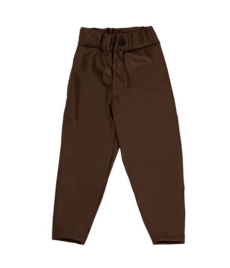 Chocolate Faux Leather Pants Boogiikidz