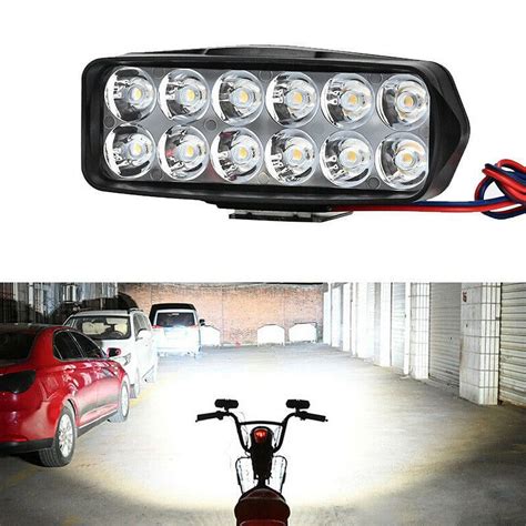 Motorcycle Atv Spotlight Bead Rearview Mirror Led Light Reflector