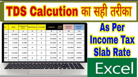 How To Calculate Tds On Salary Tds On Salary Youtube