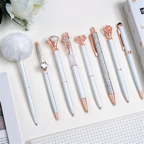 Amazon Wemate Pcs Ballpoint Pens Set Metal Crystal Diamond Pen