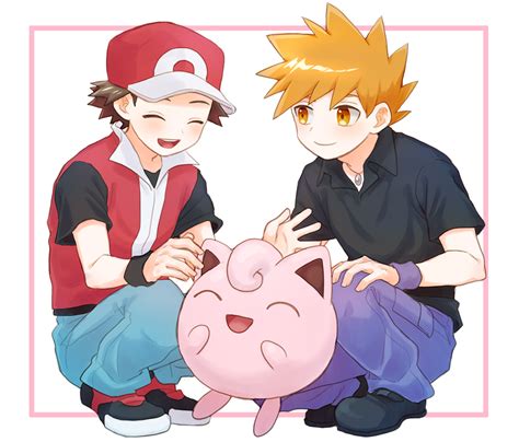 Red Blue Oak And Jigglypuff Pokemon And More Drawn By Mochi