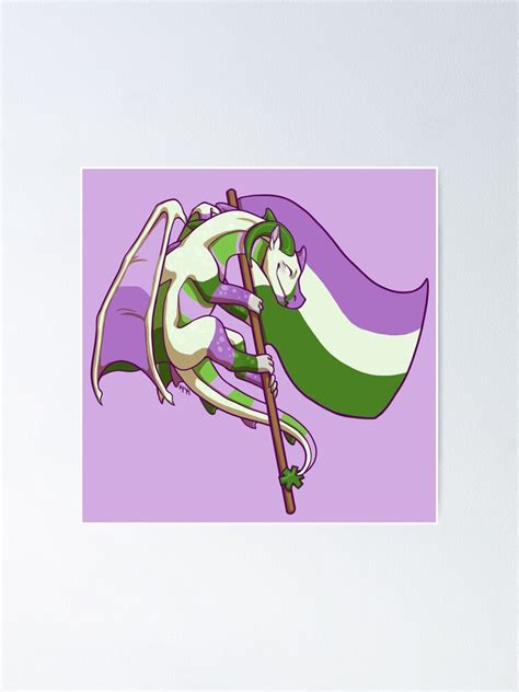 Genderqueer Pride Flag Dragon 3rd Edition Poster By Kmp0511 Redbubble