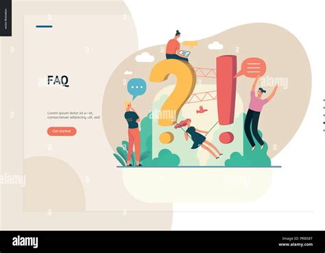 Business Color 1 Faq Modern Flat Vector Concept Illustration Of Frequently Asked Questions