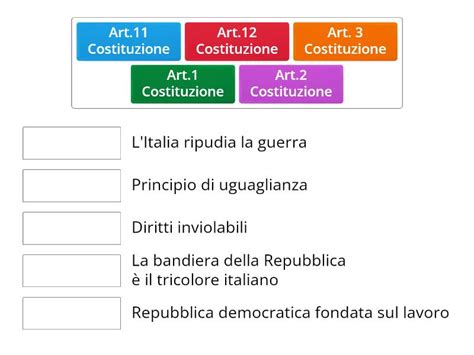 Principi Fondamentali Della Costituzione Match Up