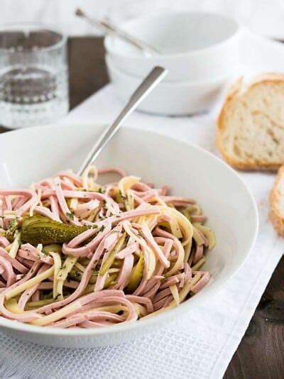 Bavarian Wurst Salad With Cheese Plated Cravings