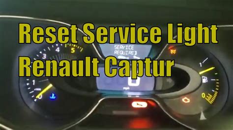 Service And Oil Reset On Renault Captur Youtube