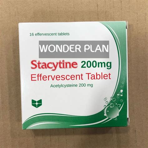 Wonder Plan Stacytine Mg Effervescent Tablet Acetylcysteine Mg