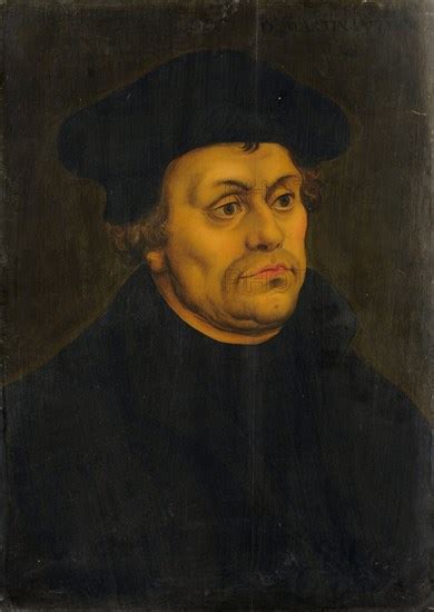 Portrait Of Martin Luther Oil On Panel X Cm Inscribed On The