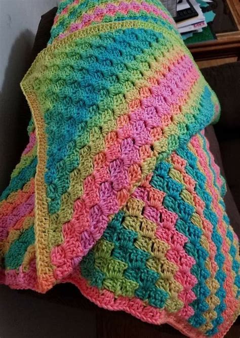 Crochet Just Having Fun With This Beautiful Blanket Finished In These Vibrant Colors I