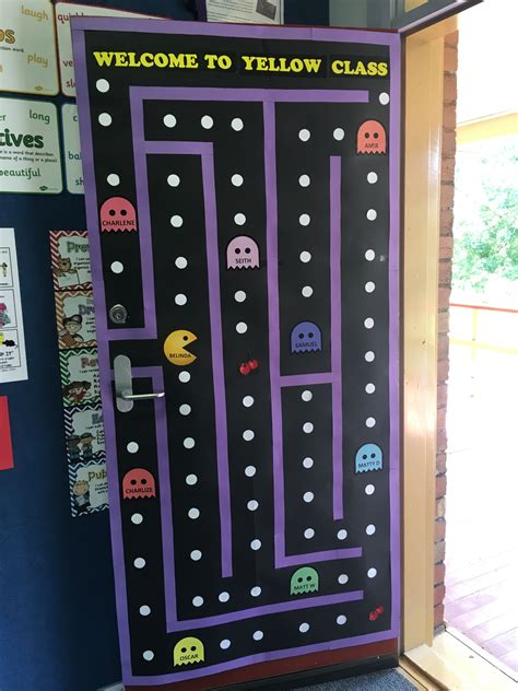 Pacman Classroom Door Decoration