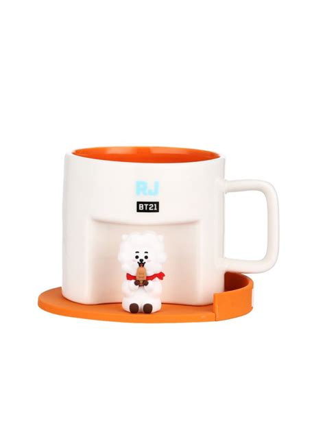 BT21 Collection RJ Cartoon Ceramic Cup With Coaster 450ml MINISO