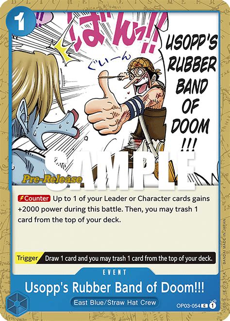 Usopp S Rubber Band Of Doom Pillars Of Strength Pre Release Cards