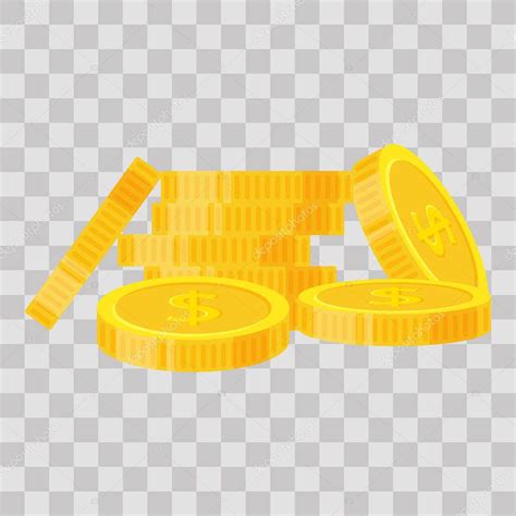 Establecer Monedas Pila Vector Ilustraci N Icono De Pila De Finanzas