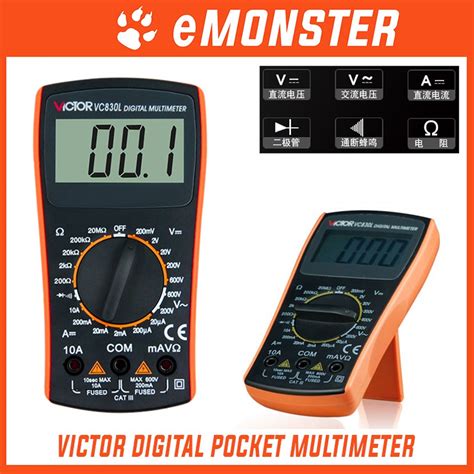 Victor Vc L Digital Pocket Multimeter Meter Shopee Malaysia