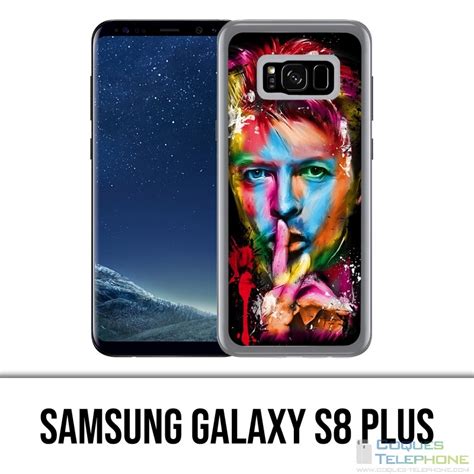 Samsung Galaxy S8 Plus Hülle Bowie Mehrfarben