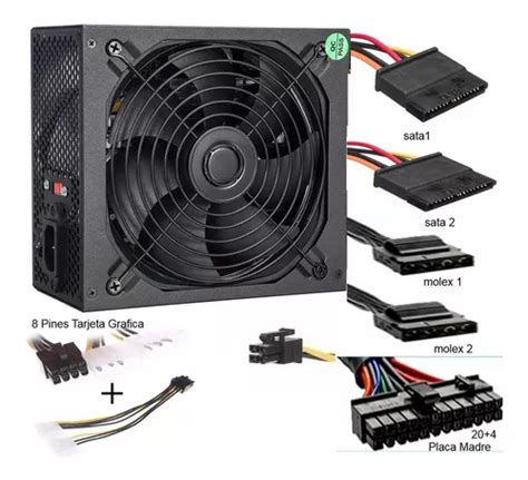 Fuente De Poder Atx 650w Adaptador 8 Pines Tarjeta Grafica MercadoLibre